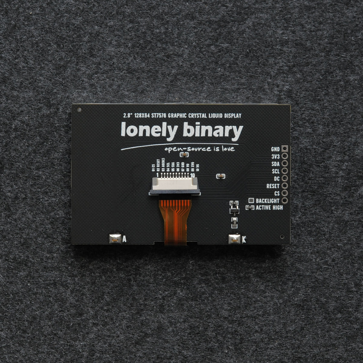 2.8" 128x64 Graphic LCD