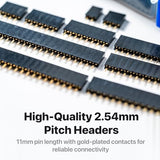 Lonely Binary 160-Piece 2.54mm Female Pin Header Kit, Single Row Straight