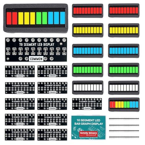 10-Segment LED Bar Graph, 6 Colours, 12-Pack