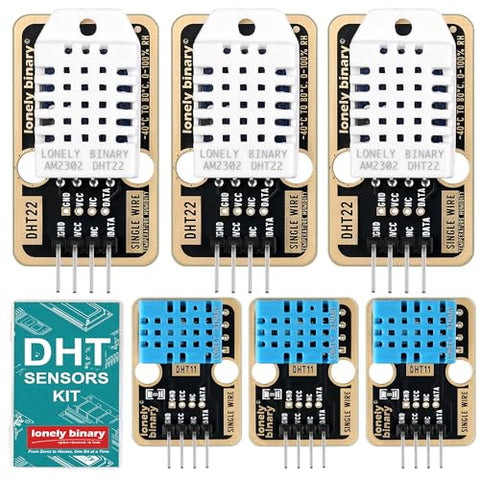 TinkerBlock DHT22 & DHT11 Sensor Kit, 6-Pack