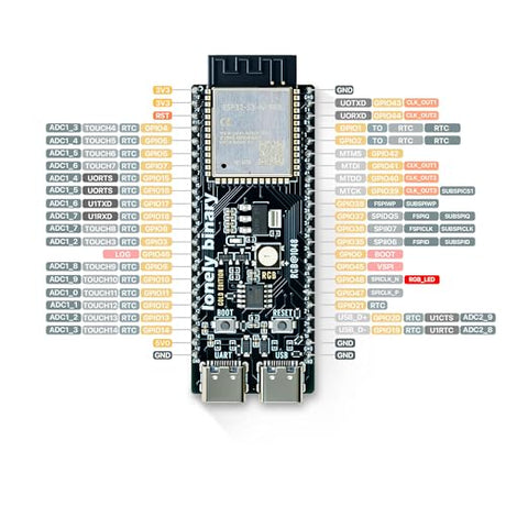 Lonely Binary 3-Pack ESP32-S3 N16R8 Development Board + 3 Terminal Bases