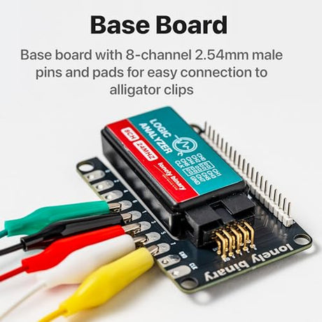 LONELY BINARY Logic Analyzer Kit, 8 Channel 24MHz USB with Breakout Boards