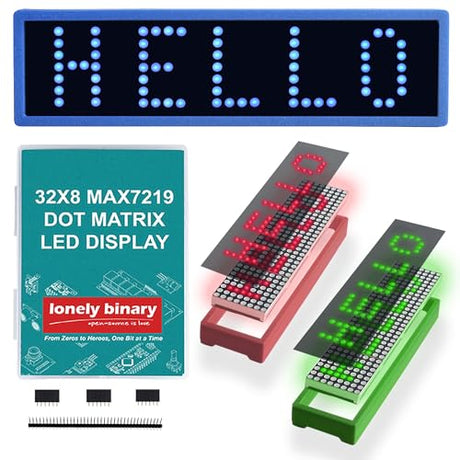 Lonely Binary 3-Pack 32x8 LED Matrix MAX7219 3-Color for Arduino ESP32