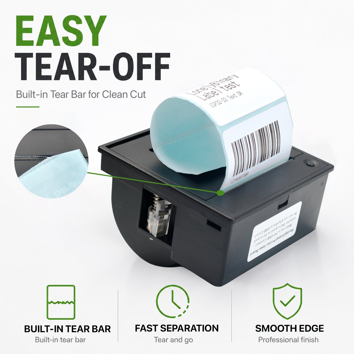 58mm Thermal Label Printer Kit, TTL Base