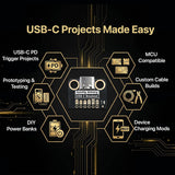 USB-C Breakout Board, 5.1kΩ CC, 12-Pack