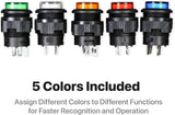 16mm Latching LED Push Button, 10-Pack