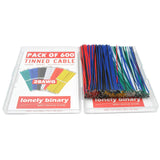 Pre-Tinned Jumper Wires 28/24AWG, 900-Pack