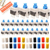 DPDT Push Button Switch 8x8mm, 24-Pack