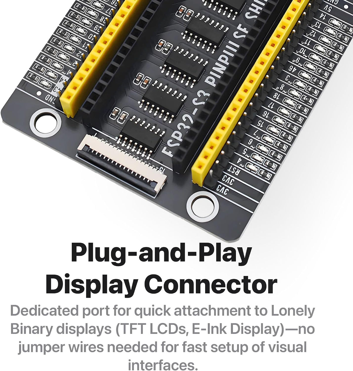 ESP32-S3 Gold Edition + PinPulse Shield, 3-Pack