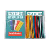 Pre-Tinned Jumper Wires 28/24AWG, 900-Pack