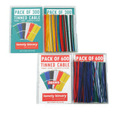 Pre-Tinned Jumper Wires 28/24AWG, 900-Pack
