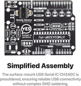DIY UNO R3 Kit, Through-Hole Soldering