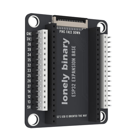 ESP32 Expansion Base swung 30 degrees away on its left edge