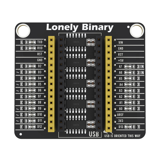PinPulse LED shield for Nano, top view