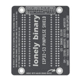 Underside of the ESP32-S3 PinPulse Shield with pin labels and display connector mapping