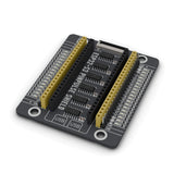 ESP32-S3 PinPulse Shield with 36 GPIO LEDs, angled view